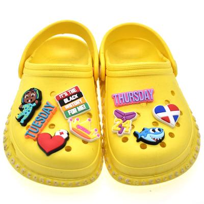 China Clog Charm Wholesale PVC Shoe Charms Designer Custom Drew House Charms for Croc Shoe Accessories Gift for Charming Lady for sale