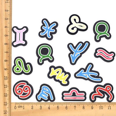 China Wholesale Clog Charm Zodiac PVC Shoe Charms Designer Custom Drew House Charms for Croc Shoe Accessories Gift for Charming Lady for sale