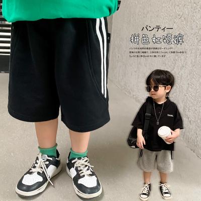 China Casual pants summer boys clothing children's sports pants 2022 new children's casual shorts striped baby kindergarten pants for sale