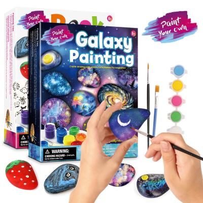 China new style DIY girl and boy graffiti toys galaxy rock kits painting animal paintings set for kids BB826 for sale