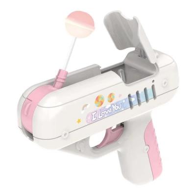 China 2022 Promotional Hot Selling Easter Soft Toys Plastic Gun Toy With Lollipop Fun Shoot Gun Mini Plastic Candy Toy Gift for sale