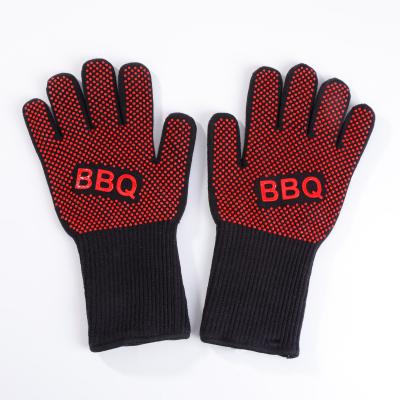 China Highest Professional Custom Heat Resistant BBQ Heat Resistant Gloves With Silicone Dimples For Cooking for sale