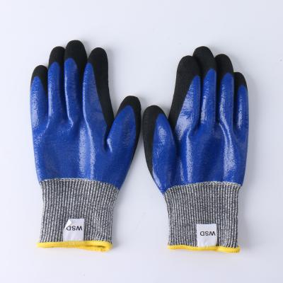 China Auto Service Professional Custom Logo Pu Coated Safety Cut Heavy Duty Work Gloves for sale