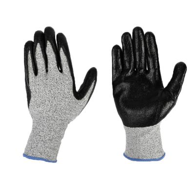 China Wholesale good quality auto service top sale safety yellow hppe cut resistant work gloves for sale