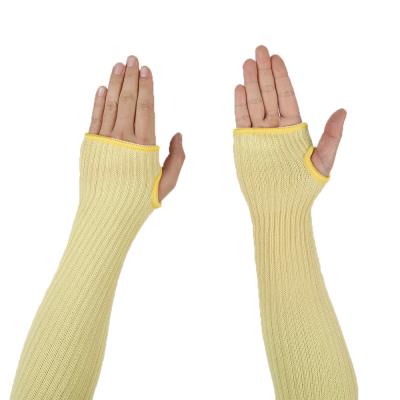 China Hot Sale Factory Supply Anti Industrial Work Arm Aramid Cut-Off Sleeve With Thumb Hole For Industrial Work for sale