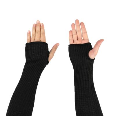 China Industrial Work Extra Long Anti Cut Aramid Arm Sleeve With Thumb Slot For Hand Protection for sale