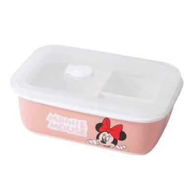 China Oven Heating Tableware Ceramic Lunch Box Microwave Heatable Lunch Boxes Cool-Keeping Sealed Rice Bowl for sale