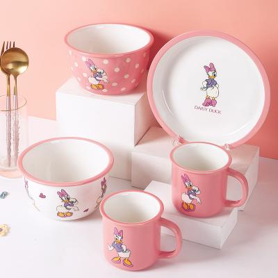 China Sustainable Ceramic Bowl Dinner Dish Porcelain Bowls Plates Water Cup Dinnerware Set for sale