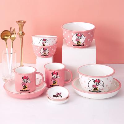 China Sustainable Ceramic Dishes Dinnerware Set Dish Dishes Soup Bowl Water Cup for sale