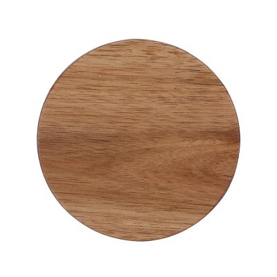 China Viable Acacia Wood Square Around Simple Wooden Non-slip Coffee Mat Cup Coasters Household Thermal Insulation Coaster for sale