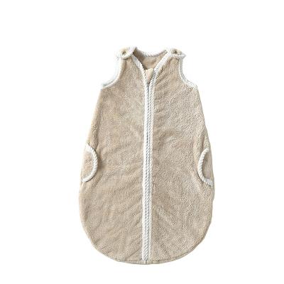 China Breathable Sleep Bag Fleece Infant Wearable Baby Blanket Newborn Wrap With 2 Way Zipper for sale