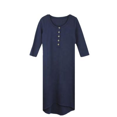 China 3/4 Sleeves Maternity Dress Viable Maternity Pregnancy Dress Viscous Nylon Spandex Daily Nursing Dress for sale