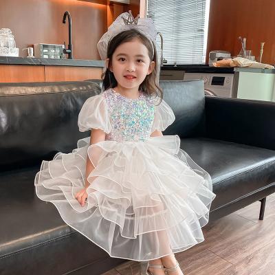 China Washable Lolita Princess dress with sleeves and puffy sequins for children's dress the new style of super fairy cake dress for sale