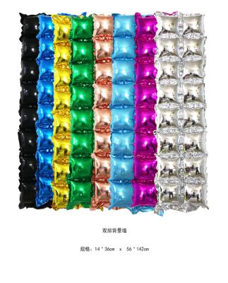 China Gift Toy BLN Double Row Square Shape Background Party Decoration Para Fiestas de Para Wall Backdrop Rain Curtain Foil Balloon Helio Globo for sale