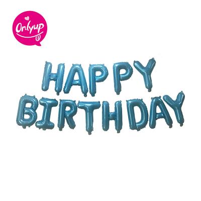 China Gift Toy BLN Balloon Hot Sale Wholesale Alphabet Happy Birthday 16 Inch Letter Set 13 PCS Foil Balloon For Birthday Party Decoration for sale