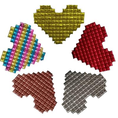 China Gift Toy BLN Balloon Factory Design New Square Crystal Heart Shape Background 56 Inch Wedding Rainbow Decorations Foil Balloons for sale