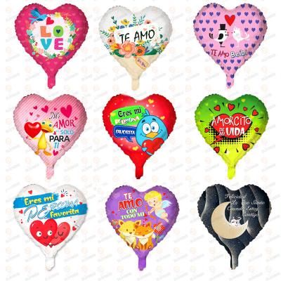 China Gift Toy BLN Balloon Wholesale Foil Balloon Valentine's Day Spanish Heart Shape 18Inch Love You Te Amo globos San Valentine for sale