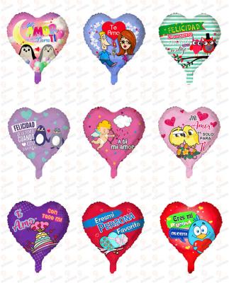 China Gift Toy BLN Balloon Wholesale 18 Inch Heart Valentine Foil Balloon To Form Spanish Love You Te Amo globos San Valentine for sale