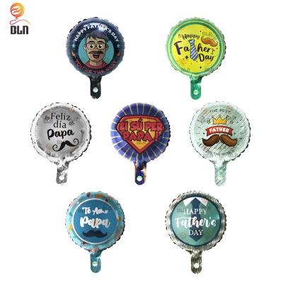 China Gift Toy BLN Balloon Wholesale 10 Inch Diameter Feliz Round Shape Home Party Dad Father's Day Foil Balloon For Party Decoration for sale