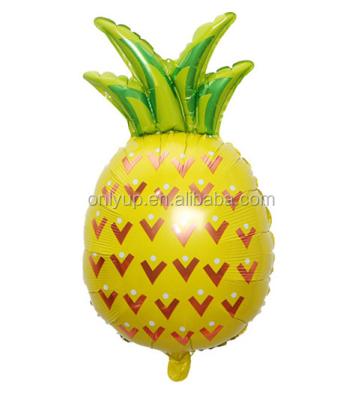 China Gift Toy Cute Pineapple Shape Foil Helium Balloons Fruit Theme Summer Party Decoration for sale