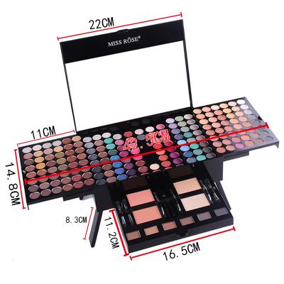 China Miss Rose Makeup Blush Eye Shadow High Colors Pigment 180 Cosmetic Case Professional Natural Waterproof Eyeshadow Palette for sale