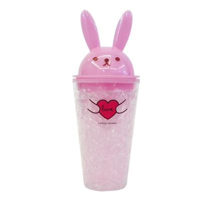 China Sustainable Popular Double Wall Plastic Freezer Tumblers With Rabbit Lid From Walmart Audited Factory for sale