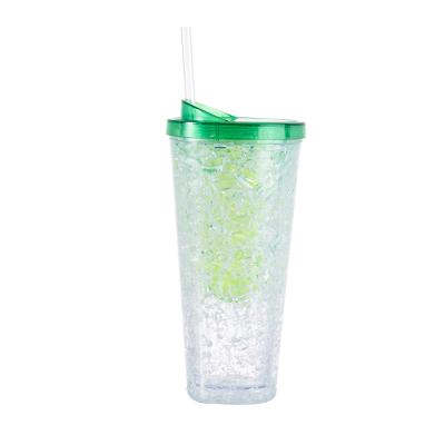 China 2022 Reusable Plastic Promotional Double Wall Freezer Sustainable 20 Ounce Sublimation Frosted Tumbler Keep Drinks Cold for sale