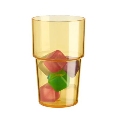 China Hot Sale BPA Free Reusable Plastic Single Wall Stackable Stackable Tazas 510ml Ice Cube Tumbler and Tea Cup for sale