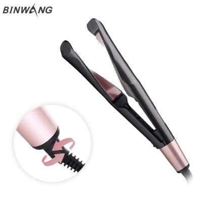 China Professional Hotel Hair Styling Portable Ceramic Hair Straightener Styling Machine Flat Iron Steam Hair Straighteners for sale