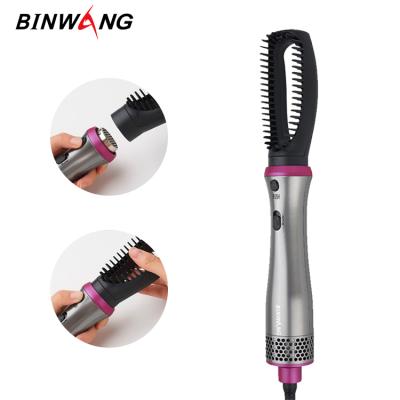 China 5 in 1 Multi-fuction OEM Accepted Automatic Hair Brush Straightener Curler Heated Comb For Women for sale