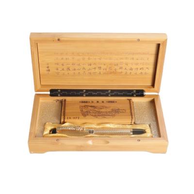 China Jinhao Handcrafted Handmade Dragon Pen Box Chinese Bamboo Pen Box Confucius Gift Vintage Culture Bamboo Book for sale