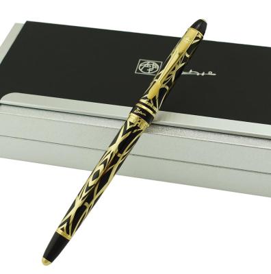 China Paris 18KGP Fine Seed Black Office Gold Business School Gift Picasso 901 Fountain Pen Amorous Feeling Writing Luxury Gift Pen for sale