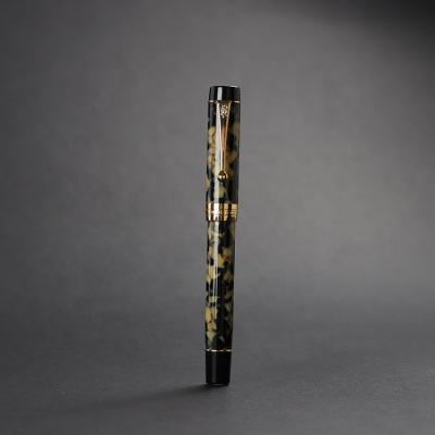 China YB-001 Fountain Pen New Writing Pen Promotional Popular Logo Gold Balance Acrylic Fountain Pen Customized for sale