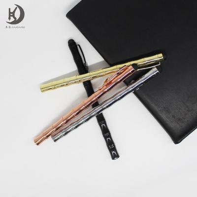 China Factory Direct Selling Mobile Phone RCRO-003 Small MOQ Metal Logo Bamboo Shape Roller Pen Custom Made With Stylus Pen for sale