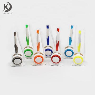 China Ball Pen Plastic Multicolor Bank Pen With Holder Customized Printed Logo For Advertising Gift MS063 Cheap Price Ball Pen Counter for sale