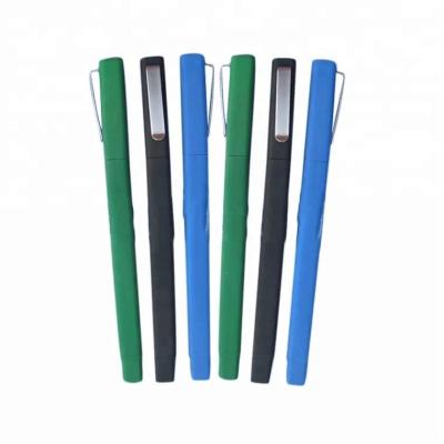 China Wholesale high quality custom promotional square rubber plastic pen normal manufacturer logo ballpoint pen gel ink mq-c935 for sale