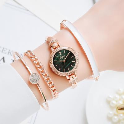 China Fashion Luxury Fashion Lvpai Dress Fashion Gift Set Diamond Watch Business Luxury Four-Piece Set Quartz Women's Watch And Bracelet Sets for sale