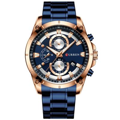 China New Creative Design Curren 8360 Auto Date Watches Hot Sale Steel Band Japan Quartz Movement Men Wristwatch for sale