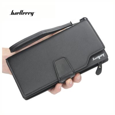 China Baellerry 171-2 Long PU Zipper Waterproof Leather Wallet For Men Male Clutch Wallets With Handle Strap for sale