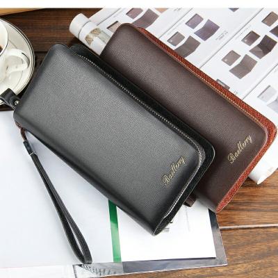 China Baellerry S1138B Business PU Double Zipper Card Holders Waterproof Leather Men's Wallets Clutch Bag for sale