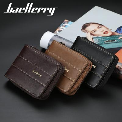 China Waterproof 2020 Baellerry Men's Baellerry Men's Wallet D9252 Driver's License Zipper Coin Leather Multi Card Purse for sale