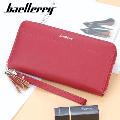 China Baellerry 5525 Long Waterproof Tassel Zipper Coin Purse Mobile Phone Clutch Women Wallet for sale