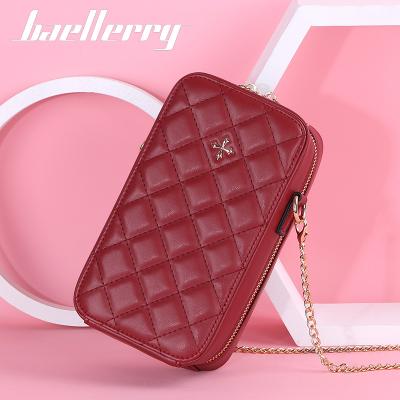 China Baellerry N8583 latest 2020 latest handbag fashion mobile phone plaid women wallet waterproof card holder for sale