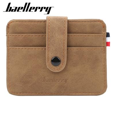 China Vintage Baellerry 8886 Wallet New Ultra Thin PU Leather Small Slim Men Card Holder for sale