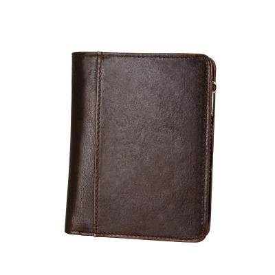 China 2021 RFID Wholesalers Fashion Men RFID Wallets Crazy Horse Leather Slim Card Holder Wallet for sale