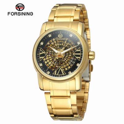 China 2021 Luxury Brand Men's Skeleton Automatic Mechanical Watch OEM Watch Hot Selling Water Resistant Forsining Watch for sale