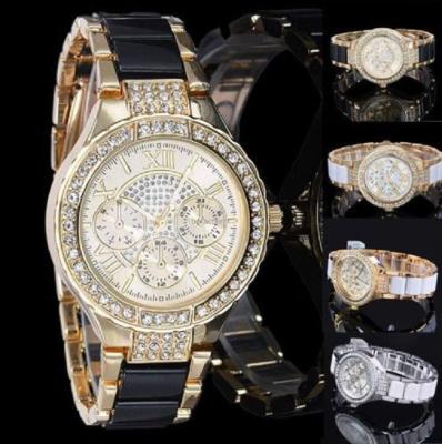 China Fashion. Fashion Casual Wholesale Promotional Gifts Cheap Diamond Steel Band Women Quartz Geneva Watch for sale