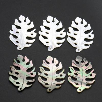 China Natural Butterfly Shell Carved Hollow Heart Leaf Decorative Pendants Dangle For DIY Hairpin Necklace Jewelry Pendant Accessories for sale