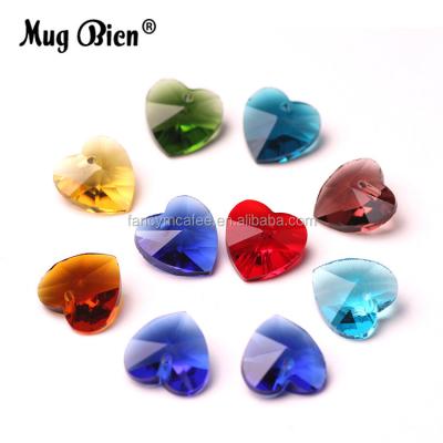 China Garment Accessories Pujiang Mixed Color DIY Spacer Heart Crystal Bead For Jewelry Making for sale