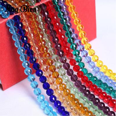 China Garment Accessories DIY Jewelry Making 96 Faceted Round Glass Earth Shaped Crystal Beads for sale